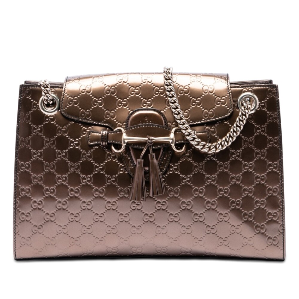 Gucci Large Ssima Patent Emily Shoulder #321444G75B